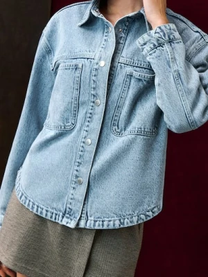 Sinsay - Koszula jeansowa - niebieski