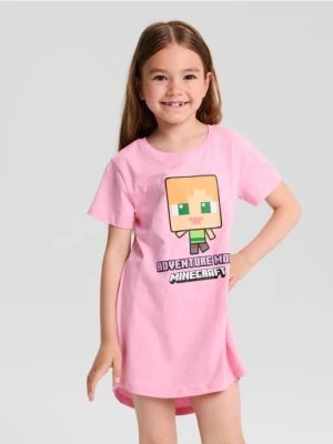 Sinsay - Koszula nocna Minecraft - różowy