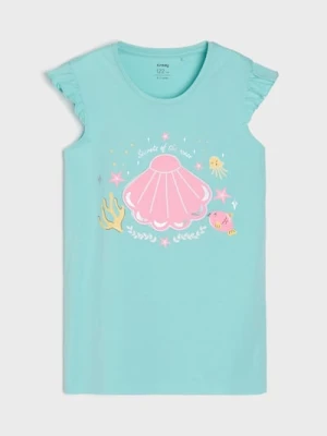 Sinsay - Koszula nocna z błyszczącym nadrukiem - zielony