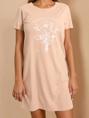 Sinsay - Koszula nocna z nadrukiem - pomarańczowy