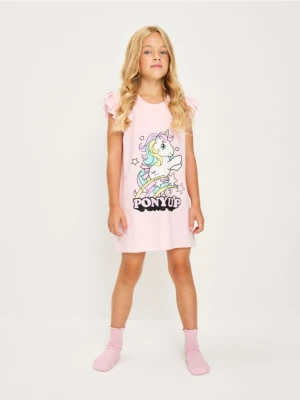 Sinsay - Koszula nocna z ozdobnymi falbanami My Little Pony - różowy