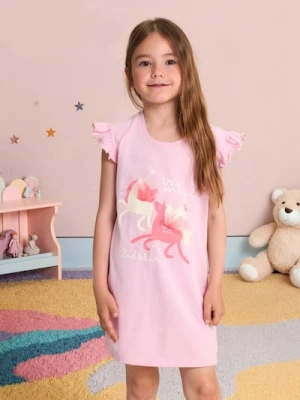 Sinsay - Koszula nocna z ozdobnymi rękawkami - różowy