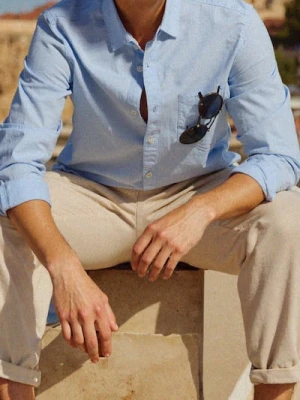 Sinsay - Koszula regular fit - błękitny