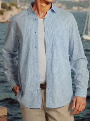 Sinsay - Koszula regular fit - błękitny