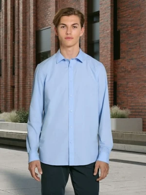 Sinsay - Koszula slim fit - błękitny