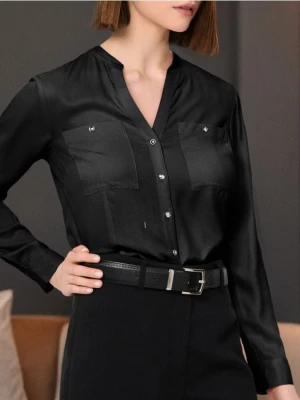 Sinsay - Koszula slim fit - czarny