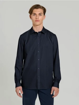 Sinsay - Koszula slim fit - granatowy