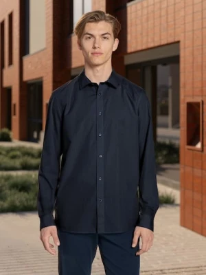 Sinsay - Koszula slim fit - granatowy