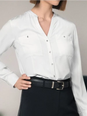 Sinsay - Koszula slim fit - kremowy