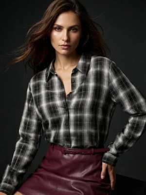 Sinsay - Koszula w kratę - wielobarwny