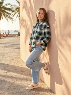 Sinsay - Koszula w kratę - wielobarwny