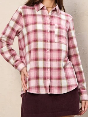 Sinsay - Koszula w kratę z kieszonką - wielobarwny