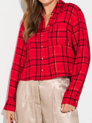 Sinsay - Koszula w kratę z motywem świątecznym - wielobarwny