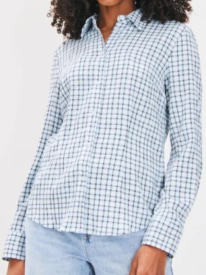 Sinsay - Koszula w kratę z wiskozą - wielobarwny