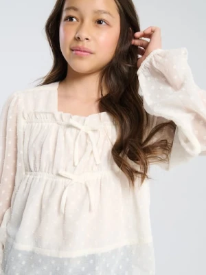 Sinsay - Koszula w kropki - kremowy