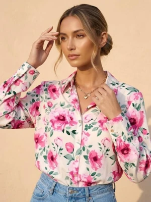 Sinsay - Koszula w kwiaty - wielobarwny