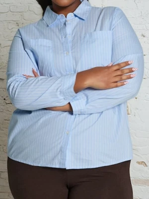 Sinsay - Koszula w paski - błękitny