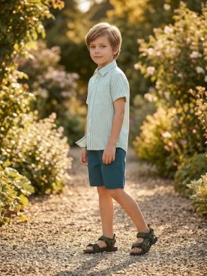 Sinsay - Koszula w paski z domieszką lnu - wielobarwny