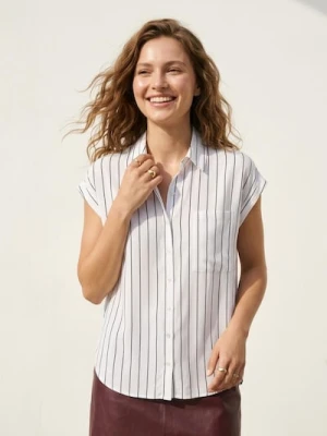 Sinsay - Koszula w paski z kołnierzykiem - wielobarwny