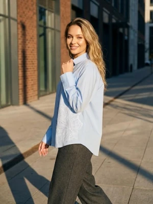 Sinsay - Koszula z aplikacją - niebieski