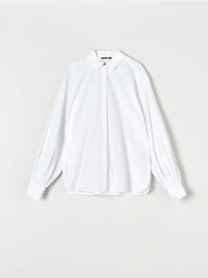 Sinsay - Koszula z bufiastymi rękawami - biały