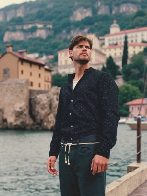 Sinsay - Koszula z długim rękawem - granatowy