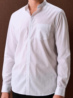 Sinsay - Koszula z długim rękawem w kropki - biały