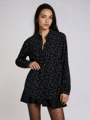 Sinsay - Koszula z długim rękawem w serca - czarny