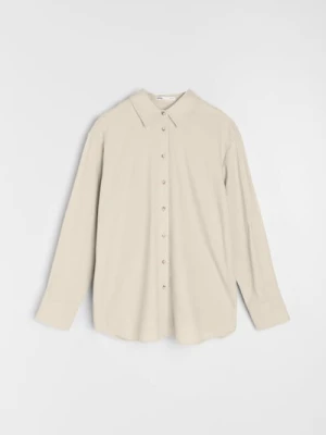 Sinsay - Koszula z domieszką lnu - beżowy