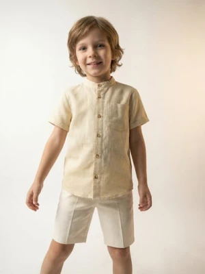 Sinsay - Koszula z domieszką lnu - beżowy