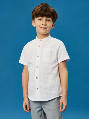 Sinsay - Koszula z domieszką lnu - biały