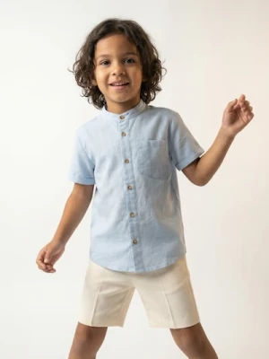 Sinsay - Koszula z domieszką lnu - błękitny