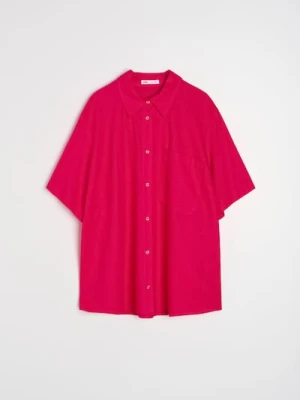Sinsay - Koszula z domieszką lnu - różowy