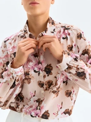 Sinsay - Koszula z domieszką lnu - wielobarwny