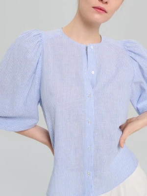 Sinsay - Koszula z domieszką lnu - wielobarwny