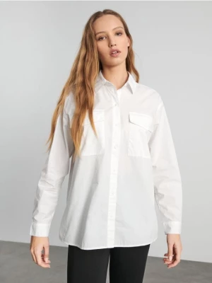 Sinsay - Koszula z kieszeniami - biały
