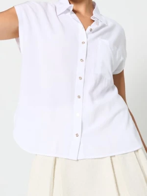 Sinsay - Koszula z kołnierzykiem - biały