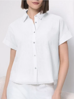 Sinsay - Koszula z krótkim rękawem - biały