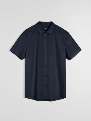 Sinsay - Koszula z krótkim rękawem - granatowy