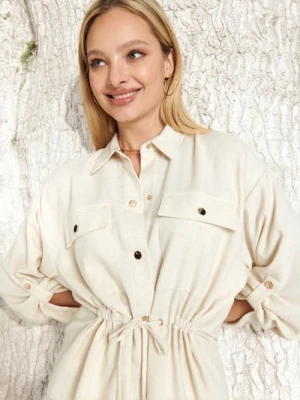 Sinsay - Koszula z lnem - kremowy