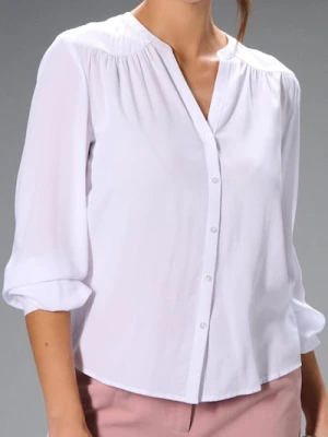 Sinsay - Koszula z marszczeniami - biały