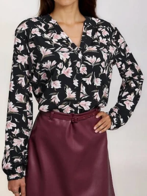 Sinsay - Koszula z marszczeniami - czarny