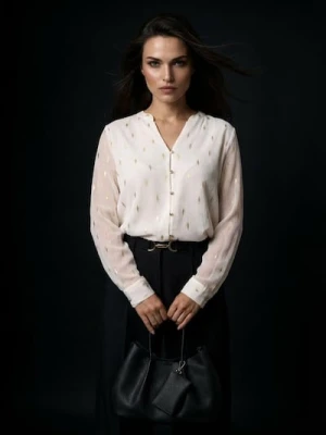 Sinsay - Koszula z metalicznym wzorem - wielobarwny