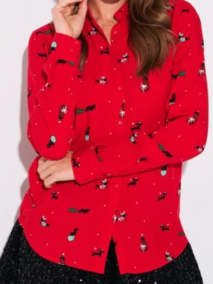 Sinsay - Koszula z motywem świątecznym - wielobarwny