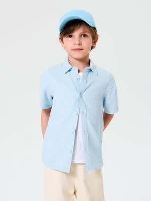 Sinsay - Koszula z muślinowej bawełny - fioletowy