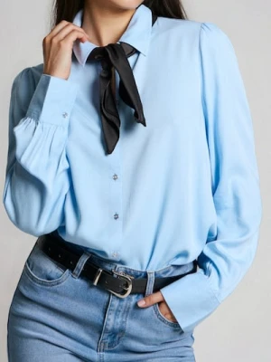 Sinsay - Koszula z wiskozy - błękitny