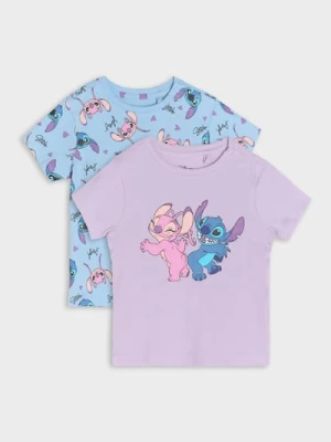 Sinsay - Koszulka 2 pack Stitch - fioletowy