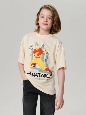 Sinsay - Koszulka Avatar: The Last Airbender - kremowy