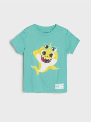 Sinsay - Koszulka Baby Shark - koralowy