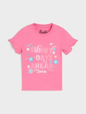 Sinsay - Koszulka Barbie - różowy